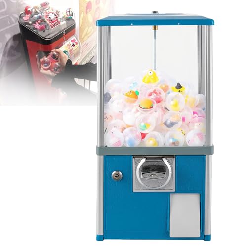 ZHIXUMM Verkaufsautomat, Kaugummiautomat FüR 1,26-Zoll-Kapseln, Kaugummis, SüßIgkeiten Oder NüSse, Freistehender Kaugummispender FüR Kinder,Blue von ZHIXUMM