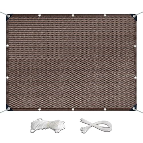 ZHIYIN Balkon Sichtschutz UV-Schutz 120x180cm, Reißfest Wasserdurchlässig Sichtschutz Camping HDPE Gewebe Sonnensegel Rechteckig für Den Gartenzaun, Braun von ZHIYIN