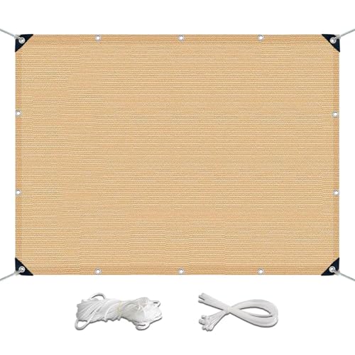 ZHIYIN Zaunblenden Schattiergewebe 400x1000cm, 95% Schutz vor Sonne Sichtschutzmatte im Viele Größe und Farben Schattierungsnetz Gewebe Netz für Balkongeländer, Beige von ZHIYIN