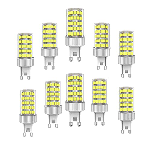 ZHIYUE 10 Stück G9 10W LED Birne Äquivalente Halogenbirnen 100W G9 1000LM Energiesparlampen G9 Sockel Led Lampe AC 220-240V Nicht Dimmbar Kaltweiß 6000K G9 Kapselbirne von ZHIYUE