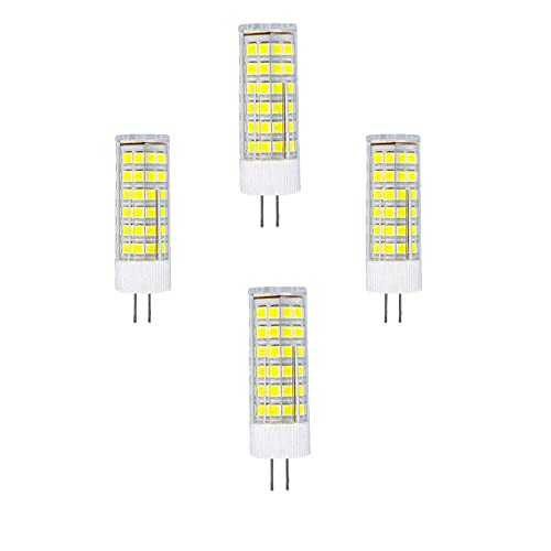 ZHIYUE 4er G4 7W LED Glühbirnen Kaltweiß 6000k 700 Lumen AC220-240V Nicht dimmbar Ersetzen G4 70w Halogenbirne, 360° Beam Bi-Pin G4 Sockel JC Typ,Wohnzimmer Kronleuchter,Wandleuchten,Küche von ZHIYUE