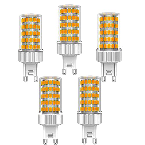 ZHIYUE 5 Stück G9 10W LED Birne Äquivalente Halogenbirnen 100W G9 1000LM Energiesparlampen G9 Sockel Led Lampe AC 220-240V Nicht Dimmbar Warmweiß 3000K G9 Kapselbirne von ZHIYUE