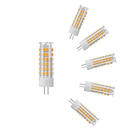 ZHIYUE 6er G4 7W LED Glühbirnen Warmweiß 3000k 700 Lumen AC220-240V Nicht dimmbar Ersetzen G4 70w Halogenbirne, 360° Beam Bi-Pin G4 Sockel JC Typ,Wohnzimmer Kronleuchter,Wandleuchten,Küche von ZHIYUE