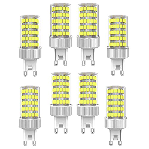 ZHIYUE 8 Stück G9 10W LED Birne Äquivalente Halogenbirnen 100W G9 1000LM Energiesparlampen G9 Sockel Led Lampe AC 220-240V Nicht Dimmbar Kaltweiß 6000K G9 Kapselbirne von ZHIYUE