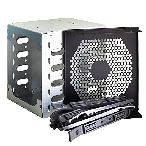 ZHIZAIHU HDD Platten KäFig mit GroßEr KapazitäT 5,25 5 X 3,5 SATA Platten Fach für Computer ZubehöR von ZHIZAIHU