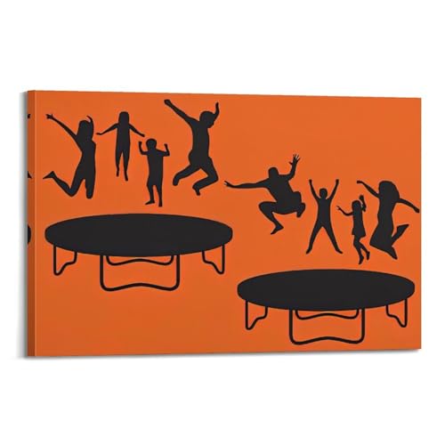 ZHJGKJ Simple Sports Poster, Trampolin, dekoratives Gemälde, Leinwand, Wandposter und moderne Familienschlafzimmer-Dekoration, 40 x 60 cm von ZHJGKJ