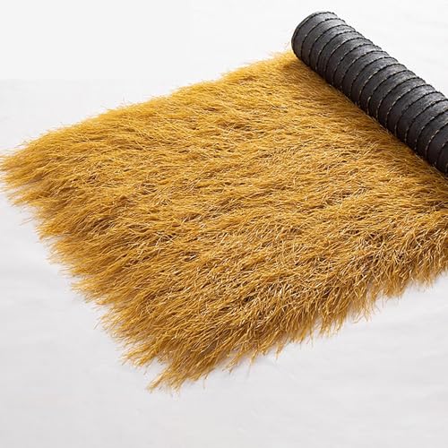 ZHJLF Dickes Künstliches Strohdach Tiki Stroh Dach Stroh Künstlicher Palmdach Rolle Synthetisches Strohgrasdach Für Tiki Bar Patio Pool Strand Hawaiianische Party(Size:1x10m,Color:Gelb) von ZHJLF