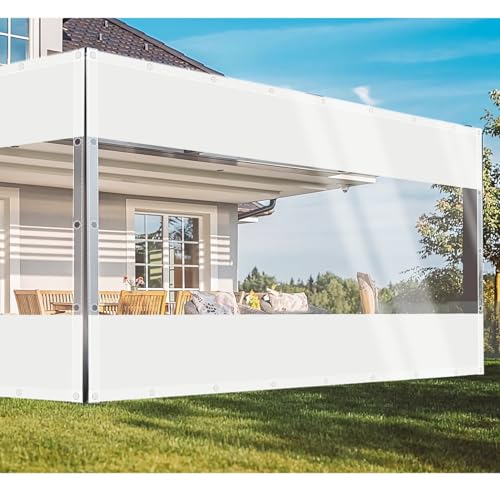 Abdeckplane Wasserdicht Transparent Plane mit ösen 2.2x2.7m,Anpassbar Abdeckplanen Tarp für Pflanzenisolierung, Möbel staubdicht, Regenschutz terrasse,pavillon, gartenzaun von ZHJSHOU