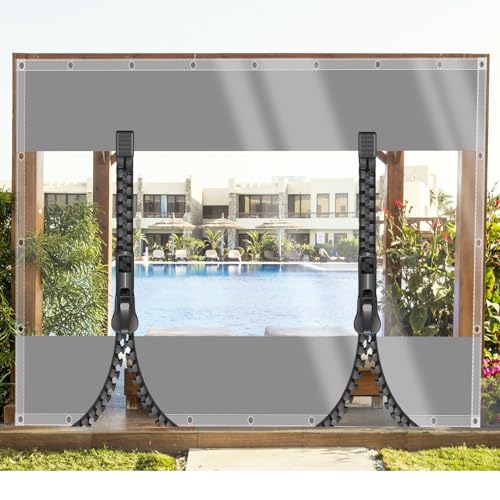 Abdeckplane Wasserdicht Transparent Plane mit ösen 2.2x2.8m,Anpassbar Abdeckplanen Tarp für Pflanzenisolierung, Möbel staubdicht, Regenschutz terrasse,pavillon, gartenzaun von ZHJSHOU