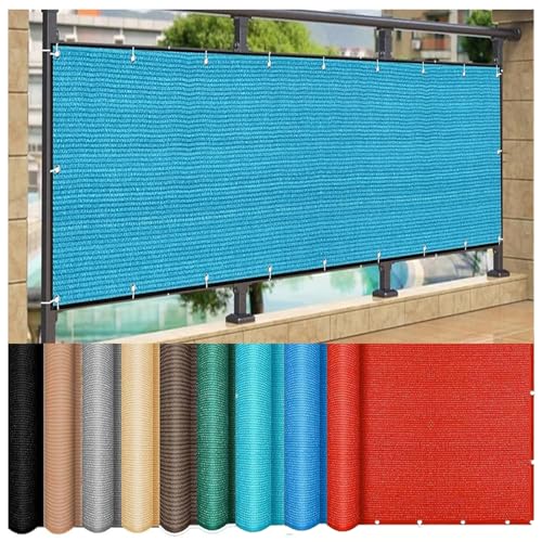 ZHJSHOU Schattierungsnetz mit Ösen Blau– 90% UV Schutz Sonnenschutznetz für Gewächshaus, Balkon Sichtschutz & Terrasse – HDPE Luftdurchlaessig Schattennetz 8mx14m von ZHJSHOU