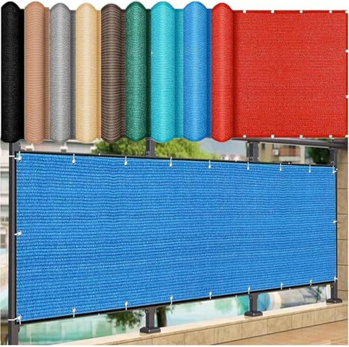 ZHJSHOU Schattierungsnetz mit Ösen Blau– 90% UV Schutz Sonnenschutznetz für Gewächshaus, Balkon Sichtschutz & Terrasse – HDPE Luftdurchlaessig Schattennetz 9mx14m von ZHJSHOU