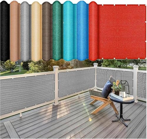 ZHJSHOU Schattierungsnetz mit Ösen Grau– 90% UV Schutz Sonnenschutznetz für Gewächshaus, Balkon Sichtschutz & Terrasse – HDPE Luftdurchlaessig Schattennetz 6mx9m von ZHJSHOU