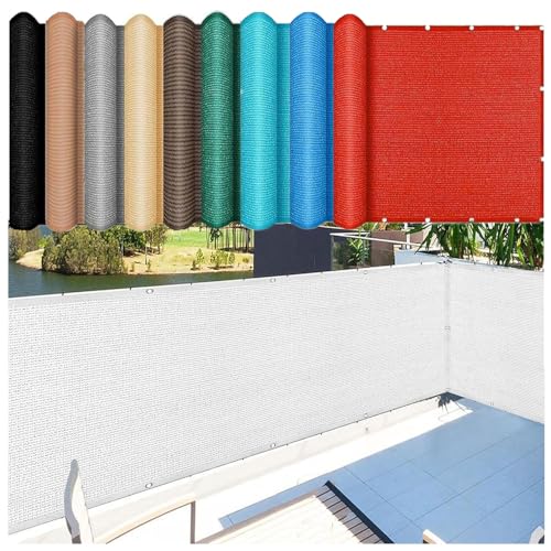 ZHJSHOU Schattierungsnetz mit Ösen Weiß– 90% UV Schutz Sonnenschutznetz für Gewächshaus, Balkon Sichtschutz & Terrasse – HDPE Luftdurchlaessig Schattennetz 8mx14m von ZHJSHOU