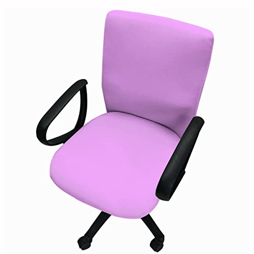 Elastische Waschbar Bürostuhl Bezug Spandex Stuhlhussen Bürostuhlabdeckung Drehstuhl Bezug Moderne Stuhl Überzug Sessel Cover Set Für Die Bürostuhl Computer Schreibtischstuhl ( Color : Light purple ) von ZHL
