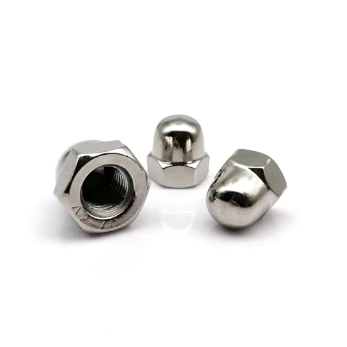 ZHLWei 1/2/10/50 Stück M3 M4 M5 M6 M8 M10 M12 M14 M16 304 A2-70 Edelstahl Sechskant Hexagon Dekorative Abdeckung Halbkreis Kuppelkappe Hutmutter von ZHLWei