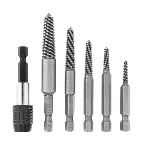ZHLWei 1/6Pcs Beschädigt Schraube Extractor 1/4 Hex Schaft Werkzeug Set Gebrochen Stripped Bolzen Entferner von ZHLWei