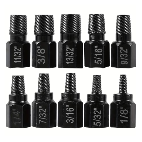 ZHLWei 10-teiliges Schraubenausdreher-Set aus legiertem Stahl, beschädigtes Entferner-Set von ZHLWei