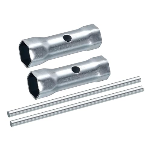 ZHLWei 2 Stück Zündkerzenschlüssel 17–19 mm, doppelseitig, Innensechskant-Werkzeug, Schraubenschlüssel-Set mit Drehmomentstangengriff von ZHLWei