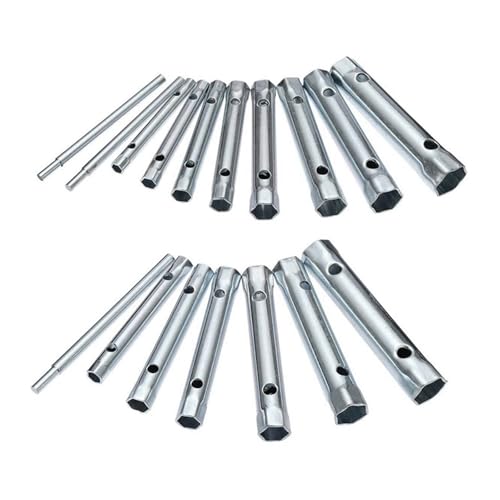 ZHLWei 20 Stücke 6-22mm Metric Rohr Box Wrench Set Rohr Bar Zündkerze Spanner Stahl Doppelseitige von ZHLWei