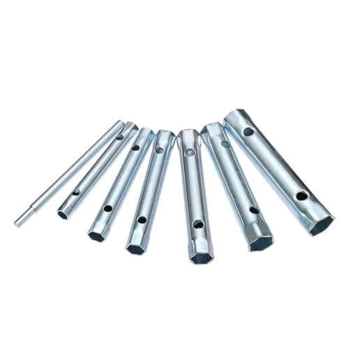 ZHLWei 8–19 mm, 6–22 mm, 6-teilig/10-teilig, metrischer Rohr-Ringschlüsselsatz, Rohrstangenschlüssel aus Stahl, doppelseitig, for die Reparatur von Autoloten von ZHLWei