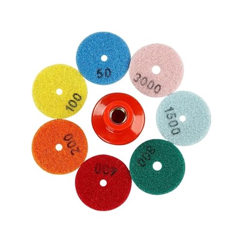 ZHLWei 8PCS 2inch 55mm Diamond Polishing Pads Granite Marble Dry 50-3000 Grains Stone Tool von ZHLWei