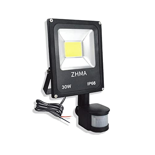 ZHMA 12 V DC LED Aussenleuchte Mit Bewegungsmelder, 30 W Strahler Mit Bewegungsmelder Aussen, IP66 Wasserdichter PIR-LED-Flutlicht 6000 K Tageslicht für Garten, Garage, Hinterhof, Eingangsbereich ZHMA 12 V DC LED Aussenleuchte Mit Bewegungsmelder, 30 W Strahler Mit Bewegungsmelder Aussen, IP66 Wasserdichter PIR-LED-Flutlicht 6000 K Tageslicht für Garten, Garage, Hinterhof, Eingangsbereich von ZHMA