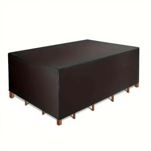 ZHMANLUCK Terrassenmöbel Abdeckung Wetterfest Groß 220x180x75cm/LxWxH Schwerlast 600D Oxford Gewebe Schutzhülle Tischabdeckung Outdoor Rattan-Möbelabdeckung, Winddicht, UV-Schutz von ZHMANLUCK