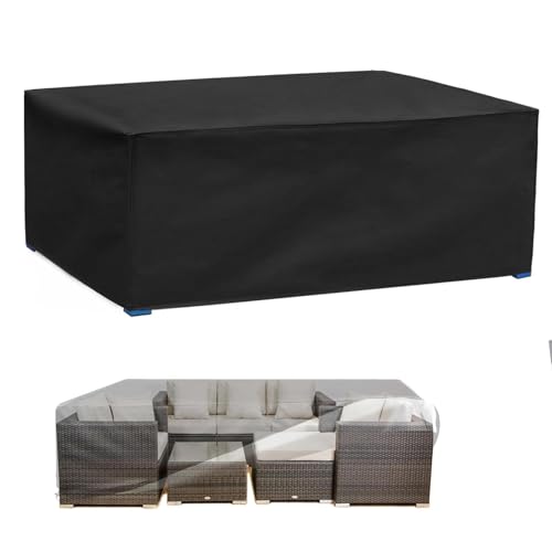 ZHMANLUCK Abdeckplane Wasserdicht Gartenmöbel 135x55x90cm/LxWxH Robust 600D Oxford Eignet Sich zum Abdecken von gartentisch sitzgruppe, Loungegruppe, Stühlen, Sofas und Möbelsets von ZHMANLUCK