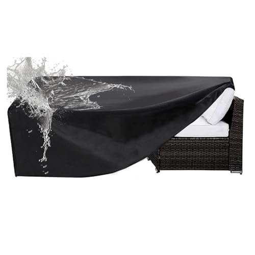 ZHMANLUCK Gartentisch Abdeckung Wasserdicht 86.5x86.5x76.5cm/LxWxH Rechteckig Abdeckplane Gartenmöbel Schutzhülle Winterfest, für den Außenbereich Gartenmöbelabdeckungen schwarz 600D-Oxford-Gewebe von ZHMANLUCK