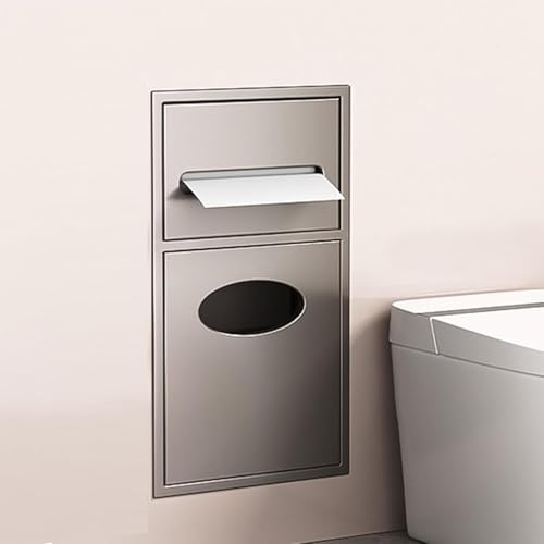 ZHNANDAMAI Eingelassene Duschnische, Wandregal-Organizer für Badezimmer Duschregal aus Edelstahl Eingelassener Toilettenpapierhalter Integriertes Mülleimerregal für Küche, Wohnzimmer, Hotel ZHNANDAMAI Eingelassene Duschnische, Wandregal-Organizer für Badezimmer Duschregal aus Edelstahl Eingelassener Toilettenpapierhalter Integriertes Mülleimerregal für Küche, Wohnzimmer, Hotel von ZHNANDAMAI