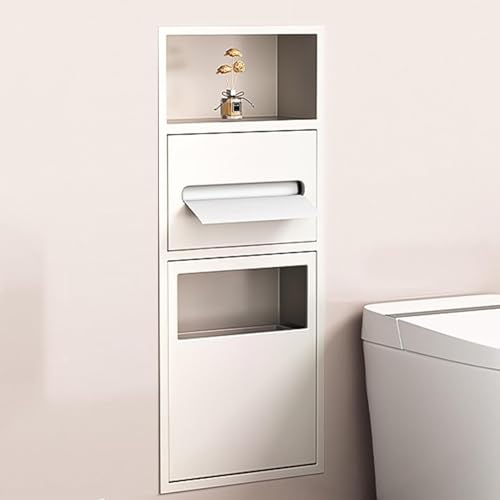 ZHNANDAMAI Eingelassene Duschnische, Wandregal-Organizer für Badezimmer Duschregal aus Edelstahl Eingelassener Toilettenpapierhalter Integriertes Mülleimerregal für Küche, Wohnzimmer, Hotel ZHNANDAMAI Eingelassene Duschnische, Wandregal-Organizer für Badezimmer Duschregal aus Edelstahl Eingelassener Toilettenpapierhalter Integriertes Mülleimerregal für Küche, Wohnzimmer, Hotel von ZHNANDAMAI