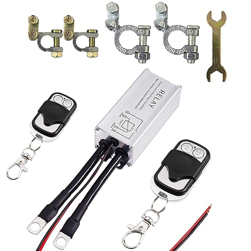 ZHOFONET DC12V Remote Batterie Isolation Schalter, DC12V 200A 164 Fuß lange Strecke drahtlose Fernbedienung Auto Anti-Diebstahl Isolation Schalter, verwendet für Autos und Wohnmobile (Metallschale) von ZHOFONET