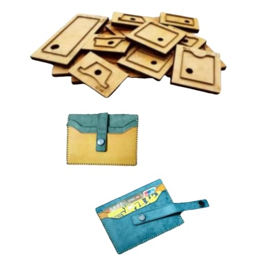 Stanzform für Leder, Metalllegierung, Stahl, mit Holzplatte, für Heimwerker, Handwerk, Mini-Münztasche, Kartenhalter von ZHONGJIUYUAN