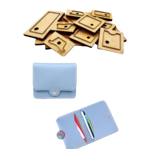 Stanzform für Leder, Metalllegierung, Stahl, mit Holzplatte, für Heimwerker, Handwerk, Mini-Münztasche, Kartenhalter von ZHONGJIUYUAN