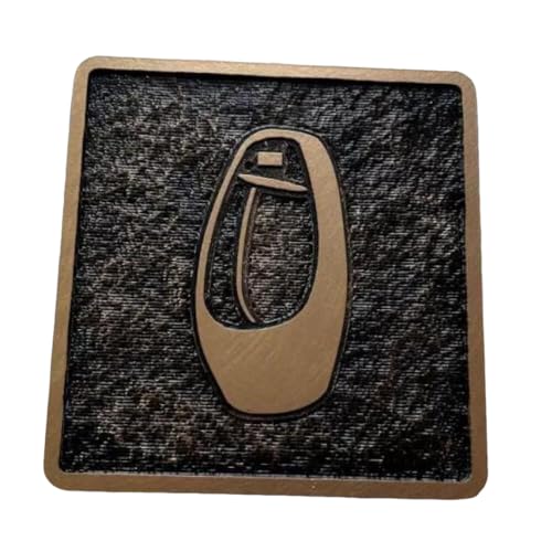 Toiletten-Wandschild für den gewerblichen Gebrauch, Acryl, 12 x 12 cm, 1 Set von ZHONGJIUYUAN