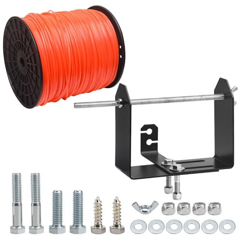ZHONGXIA 1 x Weed Wacker Commercial Trimmer Line Holder & 1 x 0,095 Zoll Trimmerfaden – 454,2 m – 2,3 kg Spule Fadentrimmerfaden in Spule, Halter (verstellbare Breite 11,8 cm - 24,2 cm), Orange von ZHONGXIA