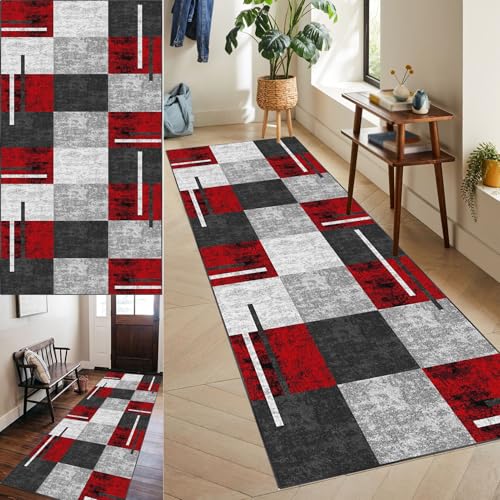 Teppich Flur Läufer 50 x 200 cm Küchenteppich Waschbar rutschfest Küchenläufer Saugfähig, Teppich Läufer Küche Küchenmatte Flur Runner Teppiche für Küche, Esszimmer, Waschküche Leicht Zu Reinigen von ZHONGYANAN