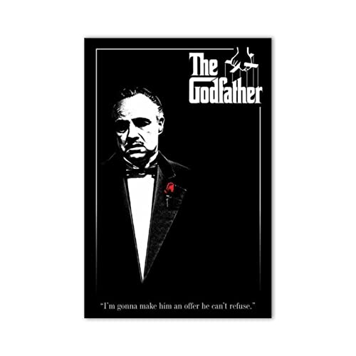 ZHONGYUTONG Godfather Poster Klassischer Gangster Film Leinwand Kunstdruck Gemälde Wandbild für Wohnzimmer Küche Schlafzimmer Wohnkultur (Kein Rahmen, 60x90cm) von ZHONGYUTONG
