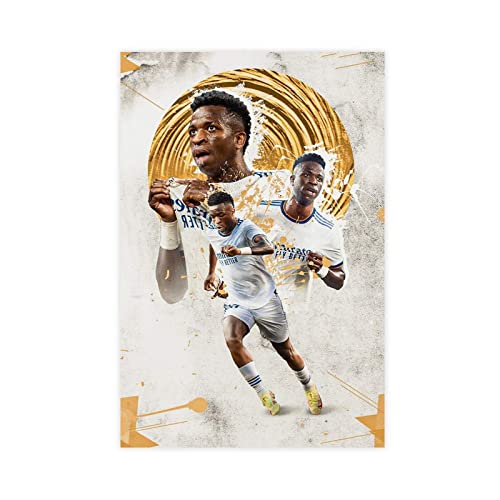 ZHONGZ VinIcius Jr Sports Star Art Poster 6 Leinwand Poster Schlafzimmer Dekor Sport Landschaft Büro Zimmer Dekor Geschenk Rahmen:30 x 45 cm von ZHONGZ