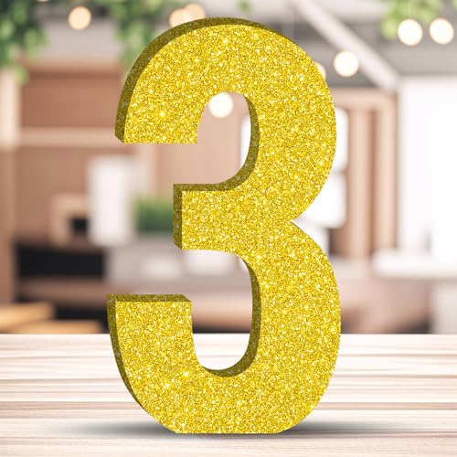 20CM Glitzer Geburtstag Tischdeko Golden Zahlen Deko Freistehende Party Centerpiece Glitzer Golden Zahlen Deko für Geburtstagsfeiern Wiederverwendbare Schöne Dekorationen - 3 20CM Glitzer Geburtstag Tischdeko Golden Zahlen Deko Freistehende Party Centerpiece Glitzer Golden Zahlen Deko für Geburtstagsfeiern Wiederverwendbare Schöne Dekorationen - 3 von ZHONYEE