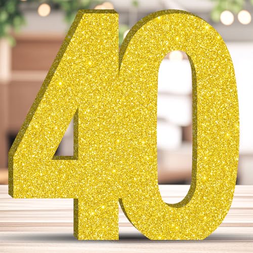 20CM Glitzer Geburtstag Tischdeko Golden Zahlen Deko Freistehende Party Centerpiece Glitzer Golden Zahlen Deko für Geburtstagsfeiern Wiederverwendbare Schöne Dekorationen - 40 20CM Glitzer Geburtstag Tischdeko Golden Zahlen Deko Freistehende Party Centerpiece Glitzer Golden Zahlen Deko für Geburtstagsfeiern Wiederverwendbare Schöne Dekorationen - 40 von ZHONYEE