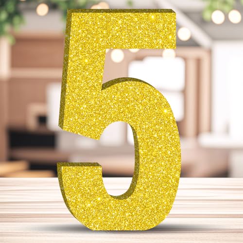 20CM Glitzer Geburtstag Tischdeko Golden Zahlen Deko Freistehende Party Centerpiece Glitzer Golden Zahlen Deko für Geburtstagsfeiern Wiederverwendbare Schöne Dekorationen - 5 20CM Glitzer Geburtstag Tischdeko Golden Zahlen Deko Freistehende Party Centerpiece Glitzer Golden Zahlen Deko für Geburtstagsfeiern Wiederverwendbare Schöne Dekorationen - 5 von ZHONYEE