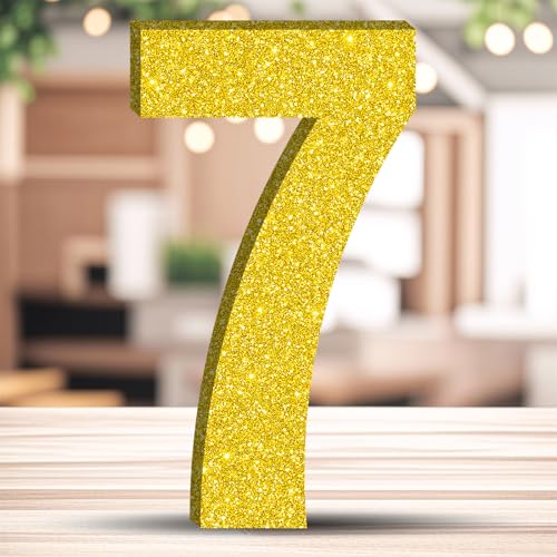 20CM Glitzer Geburtstag Tischdeko Golden Zahlen Deko Freistehende Party Centerpiece Glitzer Golden Zahlen Deko für Geburtstagsfeiern Wiederverwendbare Schöne Dekorationen - 7 20CM Glitzer Geburtstag Tischdeko Golden Zahlen Deko Freistehende Party Centerpiece Glitzer Golden Zahlen Deko für Geburtstagsfeiern Wiederverwendbare Schöne Dekorationen - 7 von ZHONYEE