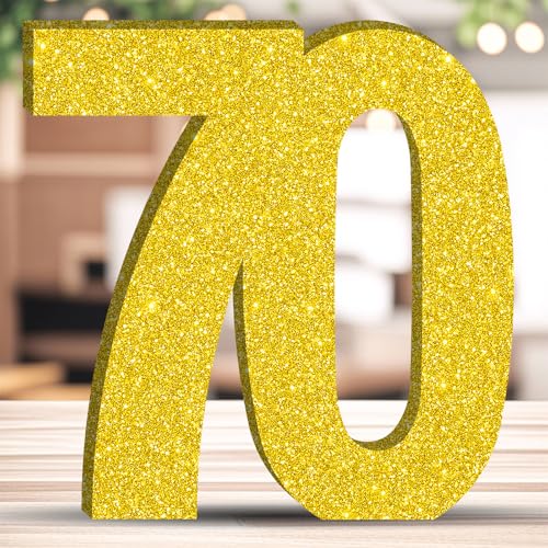 20CM Glitzer Geburtstag Tischdeko Golden Zahlen Deko Freistehende Party Centerpiece Glitzer Golden Zahlen Deko für Geburtstagsfeiern Wiederverwendbare Schöne Dekorationen - 70 20CM Glitzer Geburtstag Tischdeko Golden Zahlen Deko Freistehende Party Centerpiece Glitzer Golden Zahlen Deko für Geburtstagsfeiern Wiederverwendbare Schöne Dekorationen - 70 von ZHONYEE