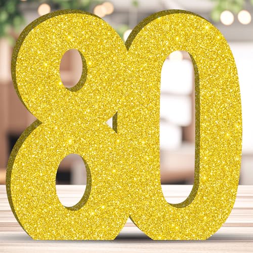 20CM Glitzer Geburtstag Tischdeko Golden Zahlen Deko Freistehende Party Centerpiece Glitzer Golden Zahlen Deko für Geburtstagsfeiern Wiederverwendbare Schöne Dekorationen - 80 20CM Glitzer Geburtstag Tischdeko Golden Zahlen Deko Freistehende Party Centerpiece Glitzer Golden Zahlen Deko für Geburtstagsfeiern Wiederverwendbare Schöne Dekorationen - 80 von ZHONYEE