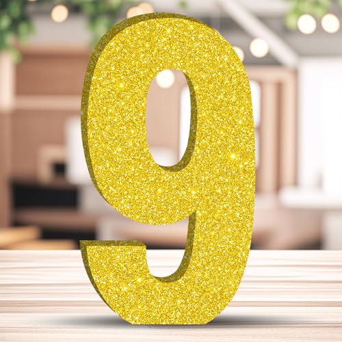 20CM Glitzer Geburtstag Tischdeko Golden Zahlen Deko Freistehende Party Centerpiece Glitzer Golden Zahlen Deko für Geburtstagsfeiern Wiederverwendbare Schöne Dekorationen - 9 20CM Glitzer Geburtstag Tischdeko Golden Zahlen Deko Freistehende Party Centerpiece Glitzer Golden Zahlen Deko für Geburtstagsfeiern Wiederverwendbare Schöne Dekorationen - 9 von ZHONYEE