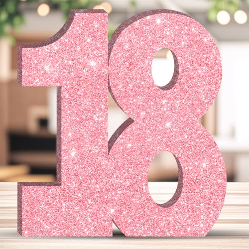 ZHONYEE 20CM Glitzer Geburtstag Zahlen Tischdekoration Freistehende Party Centerpieces Glitzer Rosa Zahlen Dekorationen für Feiern Wiederverwendbar - 18 ZHONYEE 20CM Glitzer Geburtstag Zahlen Tischdekoration Freistehende Party Centerpieces Glitzer Rosa Zahlen Dekorationen für Feiern Wiederverwendbar - 18 von ZHONYEE