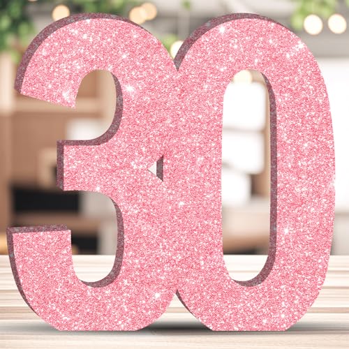 ZHONYEE 20CM Glitzer Geburtstag Zahlen Tischdekoration Freistehende Party Centerpieces Glitzer Rosa Zahlen Dekorationen für Feiern Wiederverwendbar - 30 ZHONYEE 20CM Glitzer Geburtstag Zahlen Tischdekoration Freistehende Party Centerpieces Glitzer Rosa Zahlen Dekorationen für Feiern Wiederverwendbar - 30 von ZHONYEE