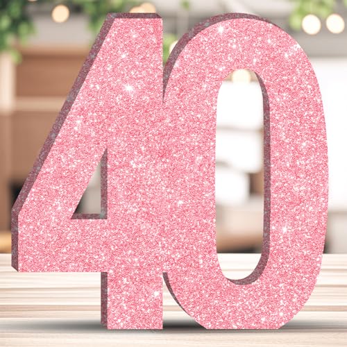 ZHONYEE 20CM Glitzer Geburtstag Zahlen Tischdekoration Freistehende Party Centerpieces Glitzer Rosa Zahlen Dekorationen für Feiern Wiederverwendbar - 40 ZHONYEE 20CM Glitzer Geburtstag Zahlen Tischdekoration Freistehende Party Centerpieces Glitzer Rosa Zahlen Dekorationen für Feiern Wiederverwendbar - 40 von ZHONYEE