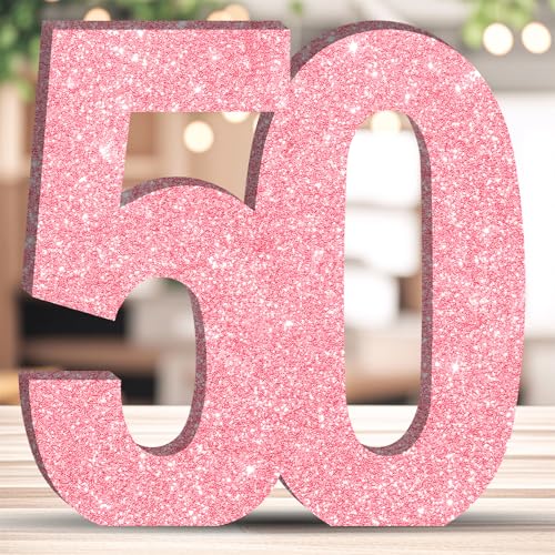 ZHONYEE 20CM Glitzer Geburtstag Zahlen Tischdekoration Freistehende Party Centerpieces Glitzer Rosa Zahlen Dekorationen für Feiern Wiederverwendbar - 50 ZHONYEE 20CM Glitzer Geburtstag Zahlen Tischdekoration Freistehende Party Centerpieces Glitzer Rosa Zahlen Dekorationen für Feiern Wiederverwendbar - 50 von ZHONYEE